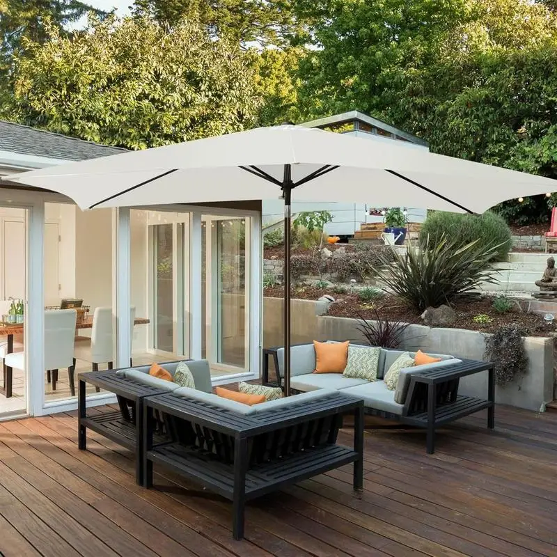 مظلة بديلة مقاس 6.6 × 10 قدم مظلة ناتئ مستطيلة شديدة التحمل مظلة ناتئ علوية للفناء الخلفي والخارجي #3