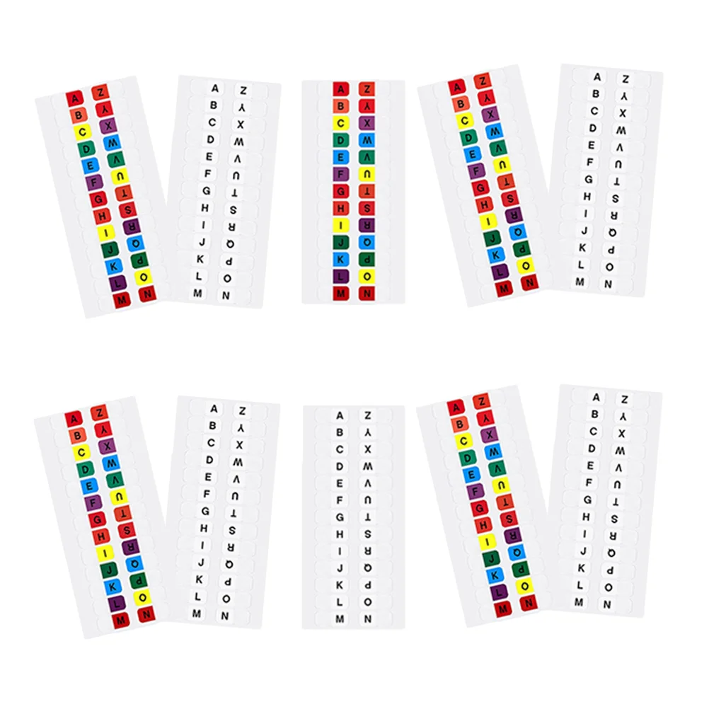 10 Sheets Index Label Tabs for Notebooks Notepads Color Annotating Supplies Sticky Letter Student