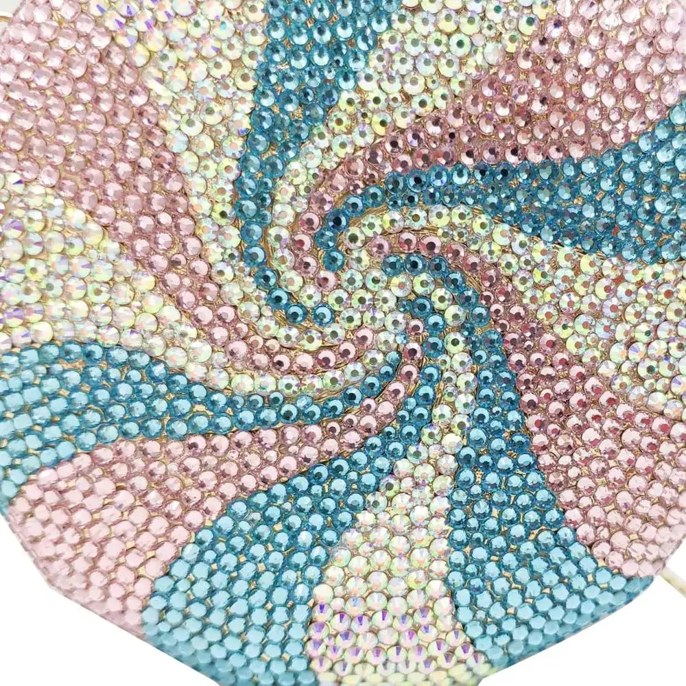 Boutique De FGG (in stock) Women Crystal Candy Clutch Purses Evening Bags Party Dinner Prom Rhinestone Minaudiere Handbags