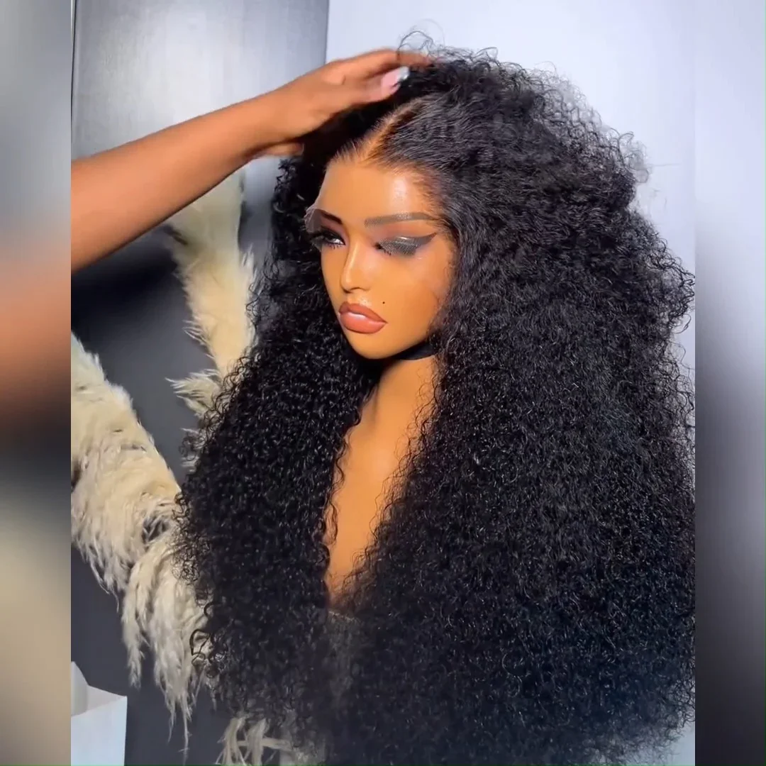 

Мягкий бесклеевой парик 180 Плотность 26 дюймов Длинный натуральный черный странный вьющийся парик спереди для женщин с волосами ребенка Синтетические предварительно выщипанные ежедневно