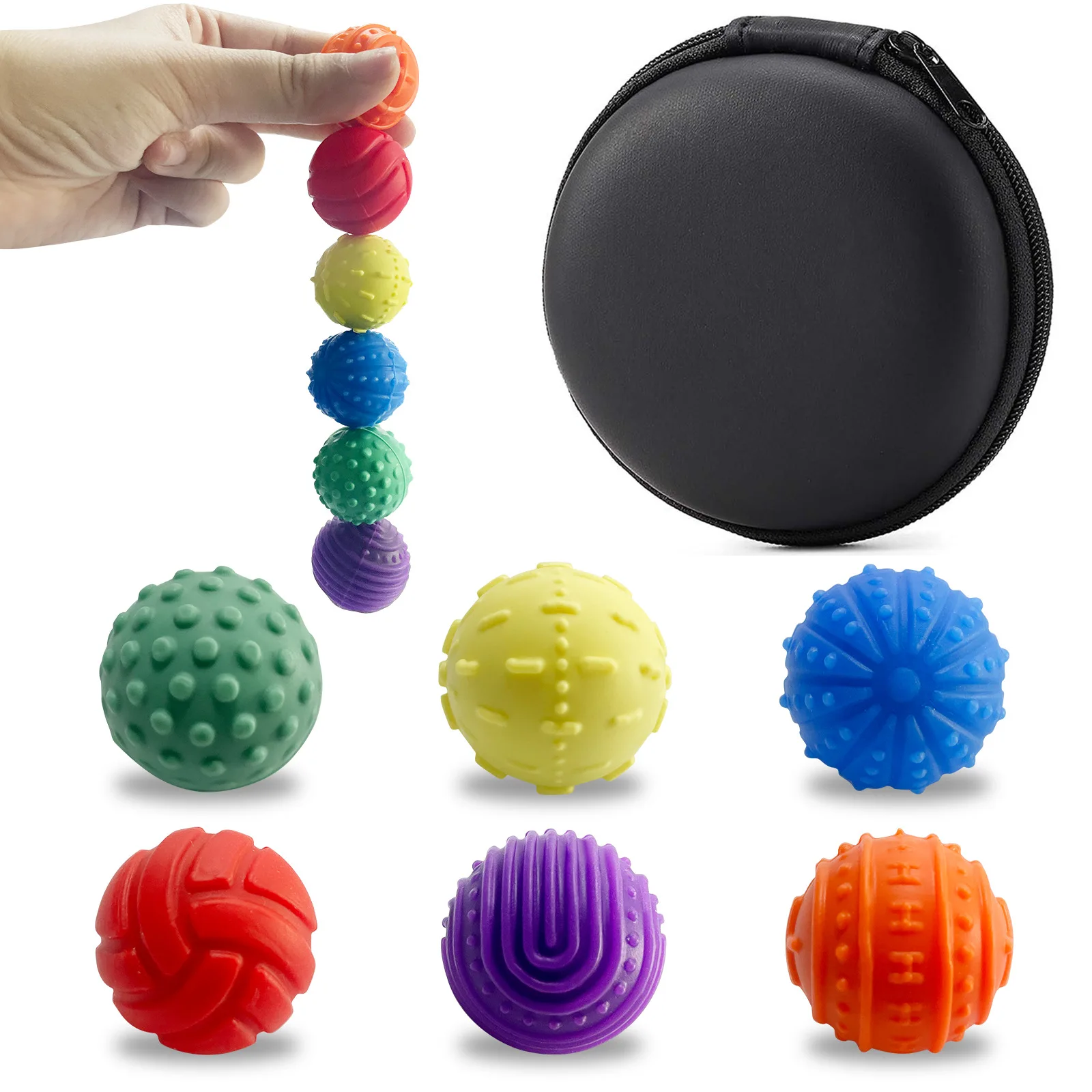 Divertida Mini pelota magnética sensorial Fidget, textura de silicona suave multicolor, pelota de preocupación, rompecabezas para aliviar el estrés, juguete para regalo
