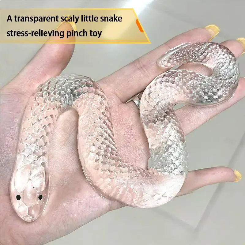 شفافة الأفعى تخفيف التوتر اللعب لينة الإجهاد اللعب الإغاثة محاكاة ثعبان لعبة معسر تمثال هدية المزحة X0M5