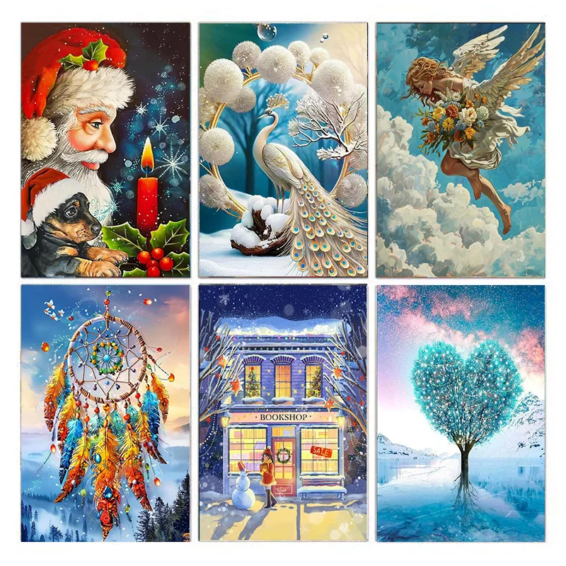 

Набор для алмазной живописи AB Diamond DIY 5D, тема Санта-Клауса, подходит для взрослых и начинающих.