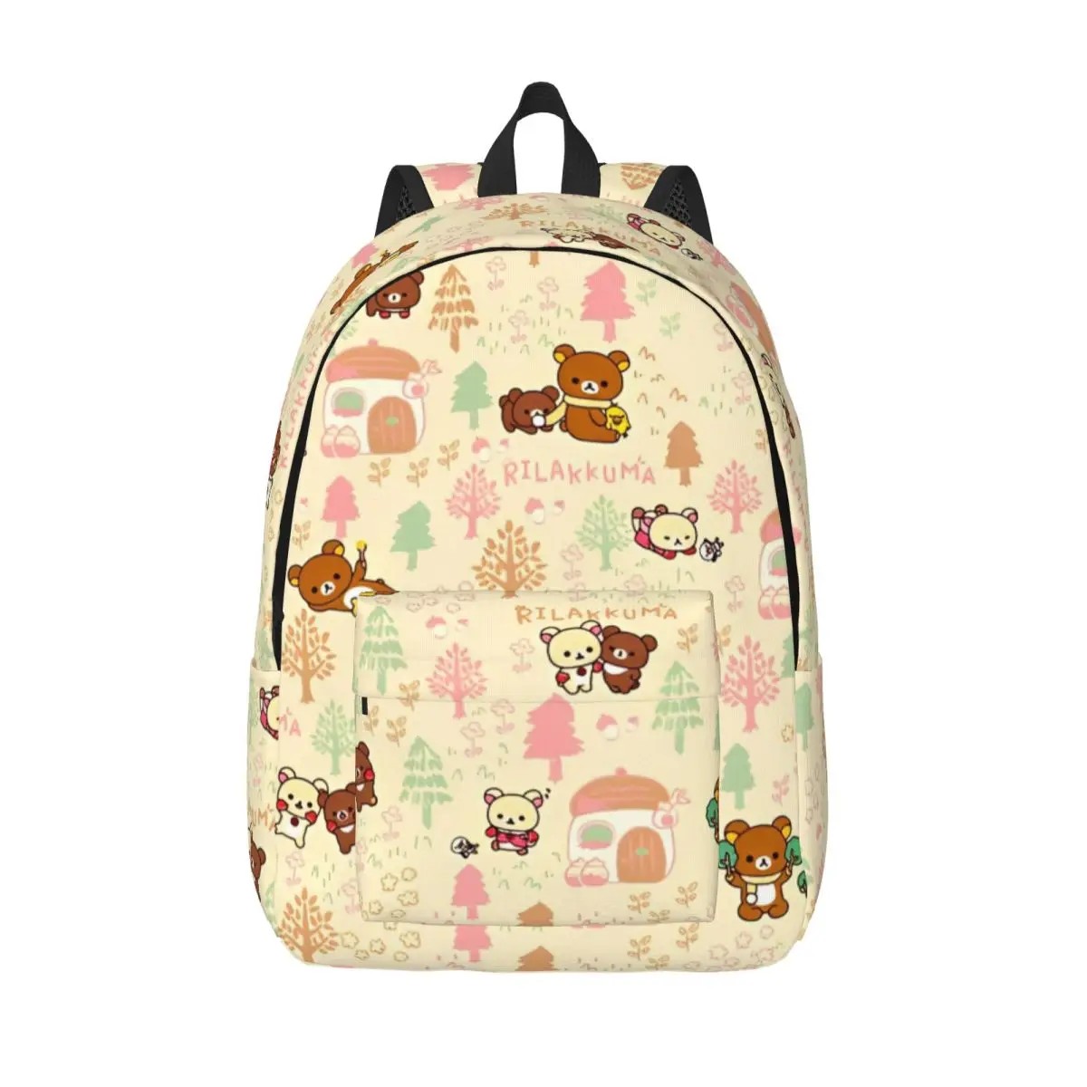 

Классический рюкзак Rilakkuma с героями мультфильмов, прочный студенческий деловой рюкзак для мужчин и женщин, сумка через плечо для ноутбука