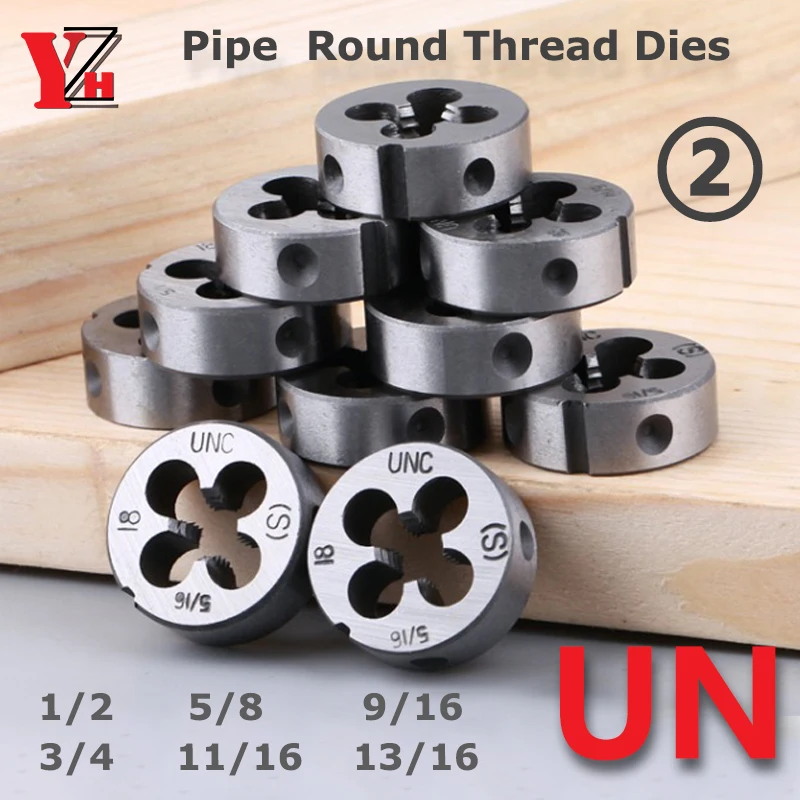 

Pipe Thread Die 1/2 5/8 9/16 3/4 11/16 13/16 UN UNC UNF UNEF UNS Round Dies Right Hand Cutting Tool Alloy Steel