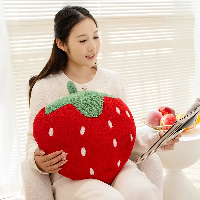 Jouet en peluche fraise doux 40cm, oreiller en peluche fraise mignon, coussin confortable aux fruits fraises, cadeaux d'anniversaire pour petite amie, nouvelle collection