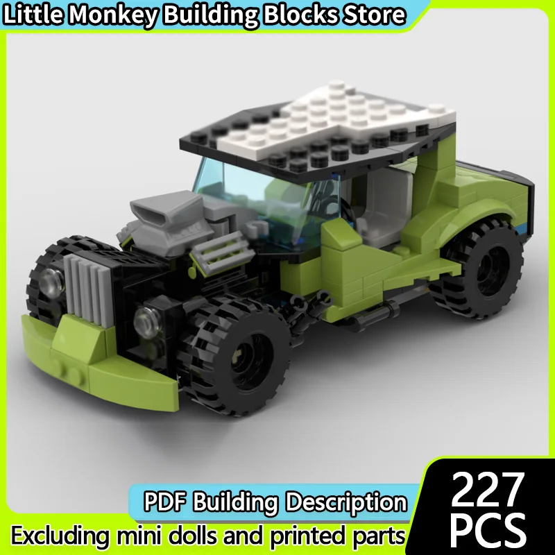 

Speed Racing Car Model MOC Building Bricks American Vintage Car Modular Technology Children Holiday Gifts Assemble Toys Suit