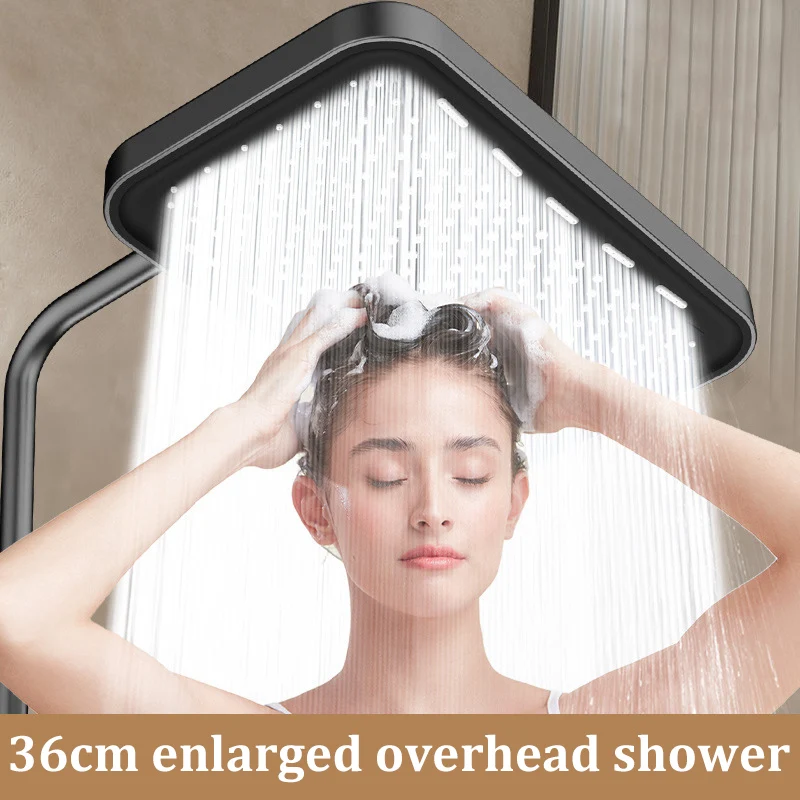 

36cm Large Shower Head Pressurized Top Spray Pressurized Thick Anti-clogging Bathroom Home Shower Head Set