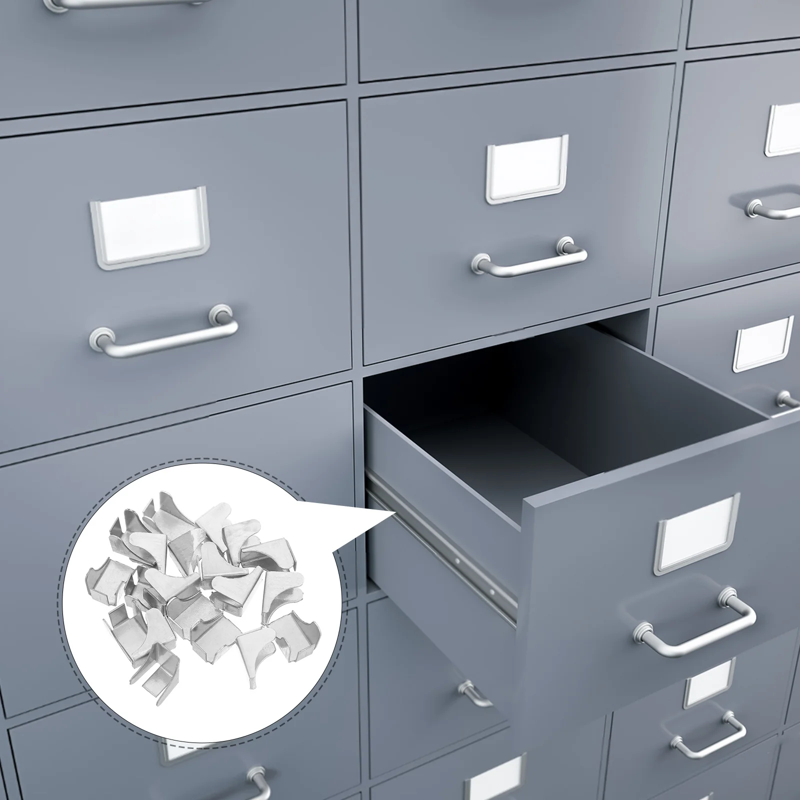 

20Pcs Metal Shelf Clips Durable Metal Construction for Organizing Documents Books Professional Look Quick Install