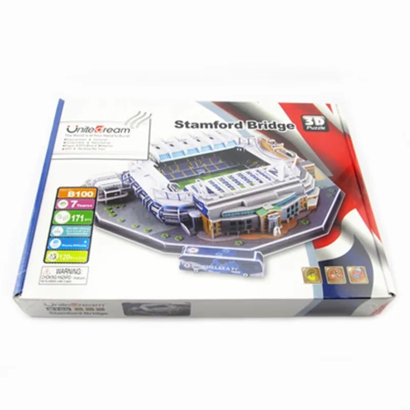 

Stadiums Building Model United Kingdom Stamford Bridge UK RU Competition Football Game Toy Kids Funny Child Gift Original Box