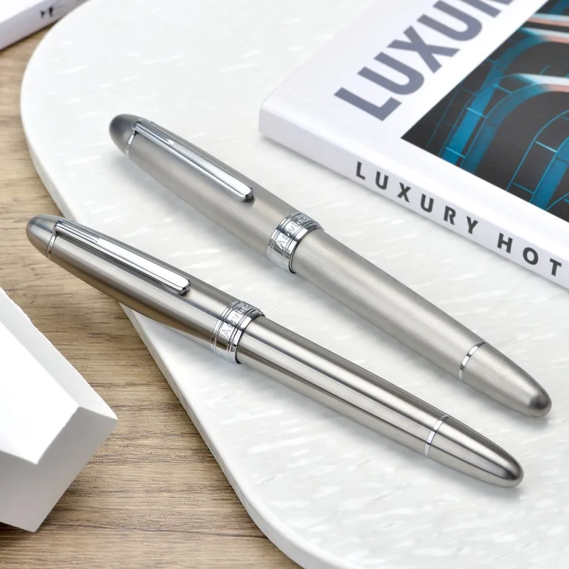 J16  Asvine Piston Fountain Pen Solid Titanium  Jowo EF/F/M/B Nib Smooth Writing Office Gift Pen School Supplies Stationery