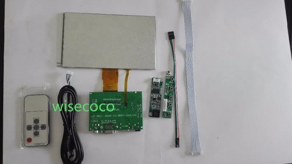 Imagem -03 - Painel Lcd Tela Digital Touch Display Drive Board para Raspberry pi Vga 2av 1024x600 7