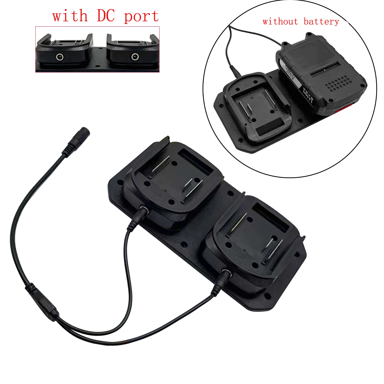 

Dual Port Battery Charger Adapter For BL1830 BL1840 With Fast Charging Cable Charger Converter Head Power Tools
