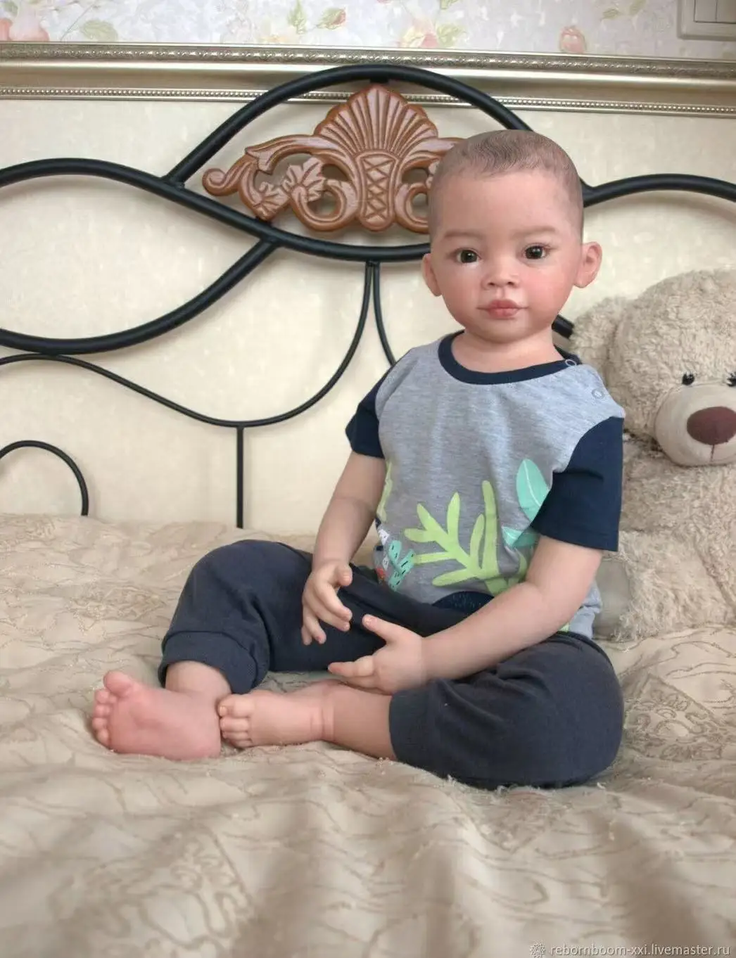 

SINO-BB 29INCH Reborn Doll Boy Exclusive Supply Meili Detais Painted Finished Dand Drawn Hair