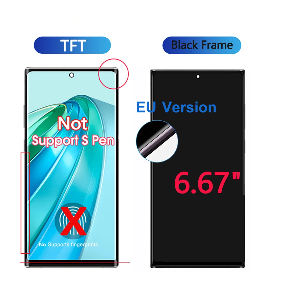 Nieuw AMOLED-scherm voor Samsung Galaxy S24 Ultra LCD-scherm touchscreen digitizer voor Samsung S24 Ultra schermvervanging
