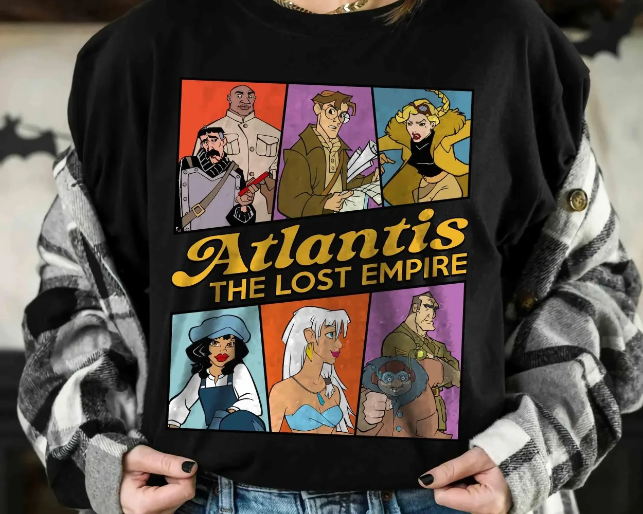 أتلانتس شخصيات الإمبراطورية المفقودة تي شيرت ديزني كيدا نيدخ ميلو ثاتش هيلغا سنكلير تي شيرت ديزني لاند رحلة عطلة عائلية