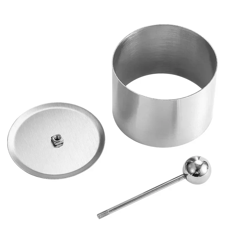 Round Stainless Steel Cake Mousse Ring With Lid Cake Decoration Tool Pastry Cake Mousse Mold Rice Ball Sushi Maker Kitchen tool