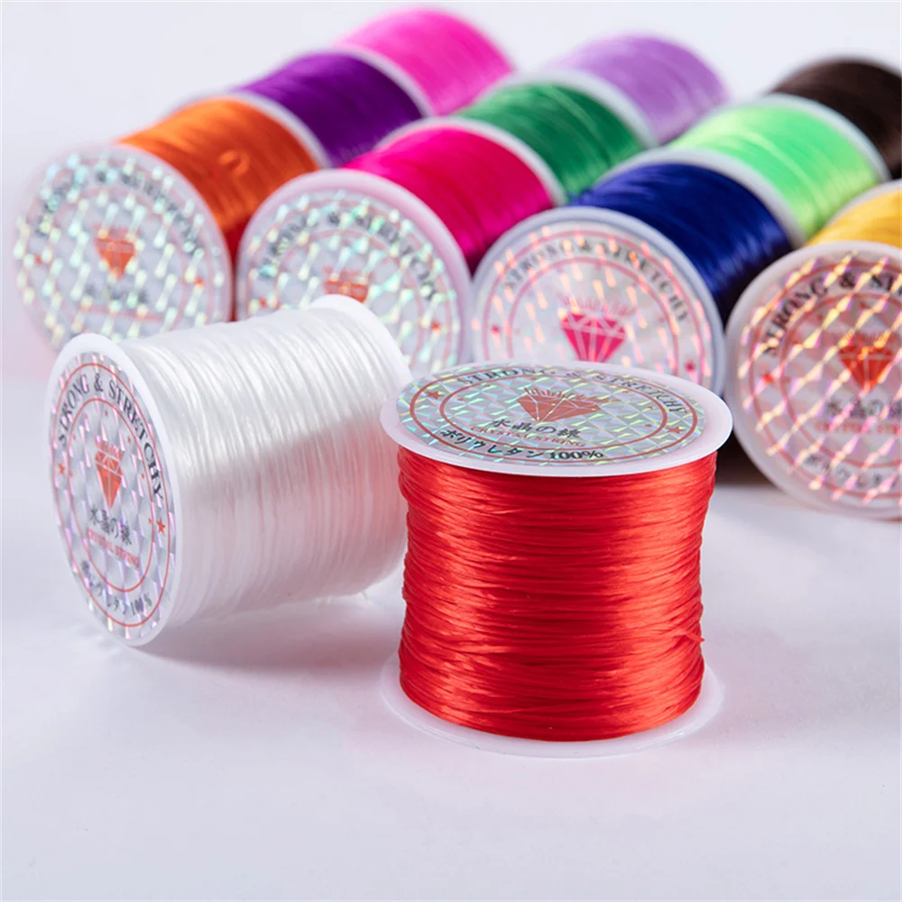 1 Roll/lot 60m Strong Elastic Crystal Beading Cords for Bracelet Necklace Stretch Thread Cord Line String DIY Jewelry Making