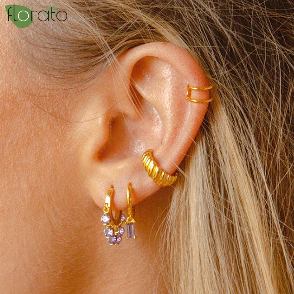 925 Sterling Silver Needle Stars Tassel Vintage Gold Earrings for Women Fashion Hoop Earrings Party High Luxury Jewelry Gifts