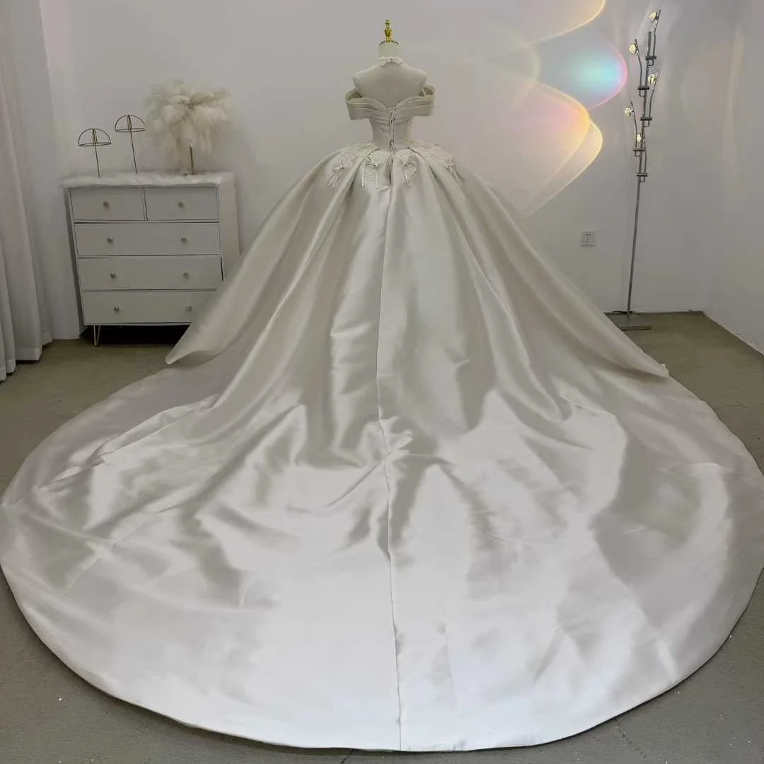 Customized 2026 New Princess Ball Gown Wedding Dresses Sweetheart Satin Bridal Gowns vestidos de novia boda Lace Up Back