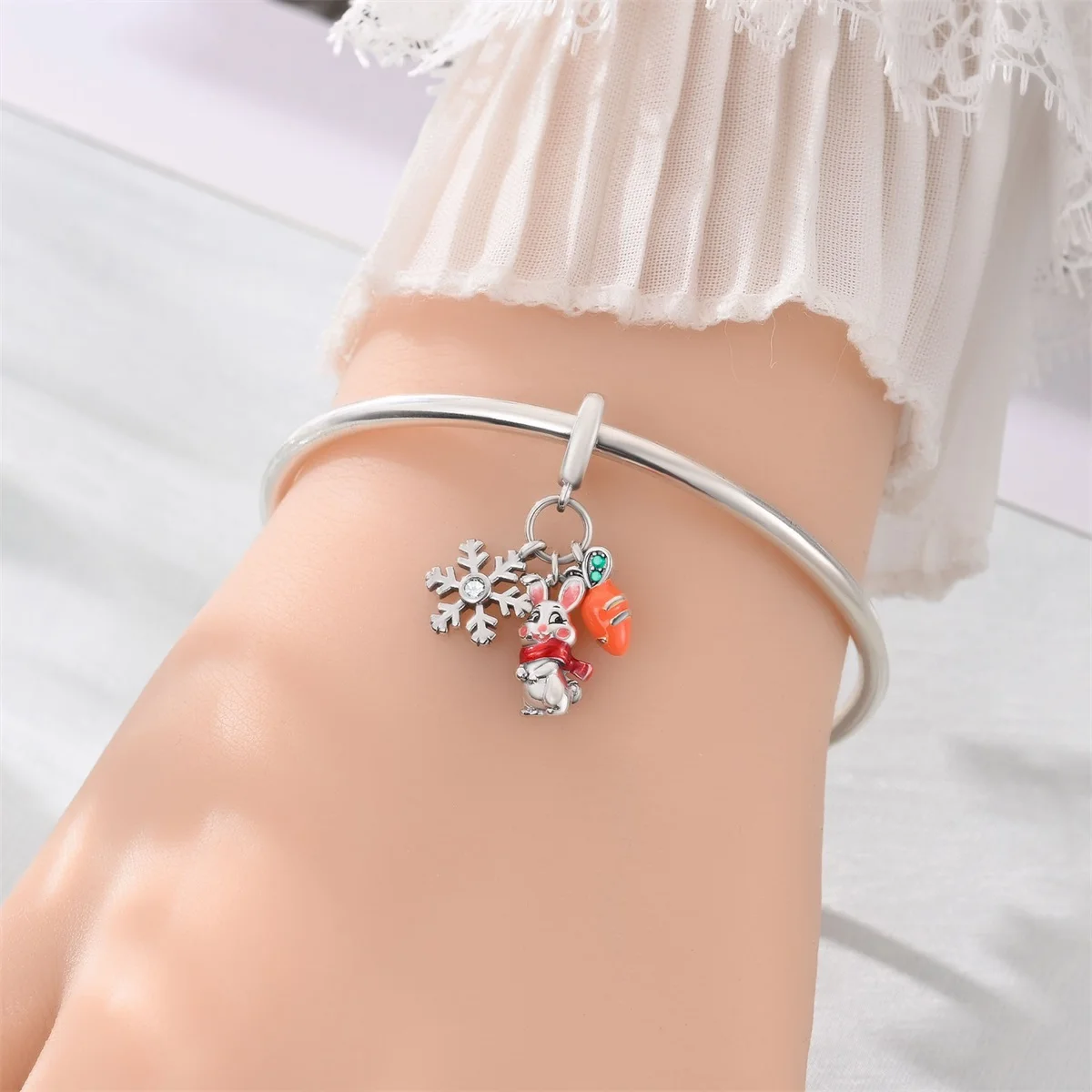 Hot Sale 925 Sterling Silver Penguin Beads & Snowman Snowflakes Music Dangle Charm Fit Bracelet Necklace Winter Pendant Gift