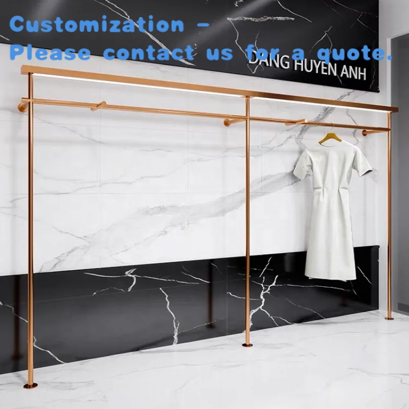 

Пользовательские светодиодные стойки для демонстрации одежды на заказ, магазинная витрина для одежды, напольная сверхмощная металлическая стойка для женской одежды, одежда