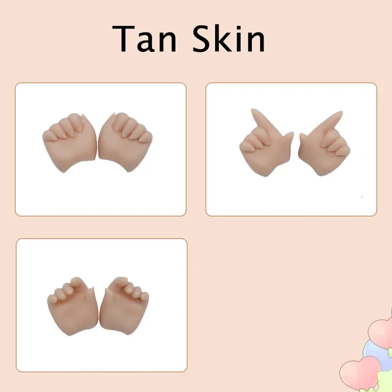 1/6 Doll's Hand Gesture White or Tan Skin Soft PVC Replacement Imomodoll Accessories for Girl Toys Dress Up Gift