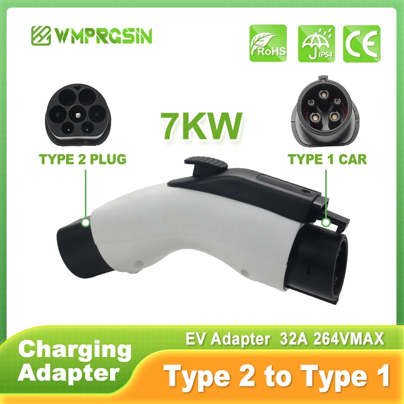 Tesla Model 3 Accessories 2023 Type 2 To Type 1 European To American Adapter Electric Car Devices 22Kw 11Kw Charger Type 1 J1772