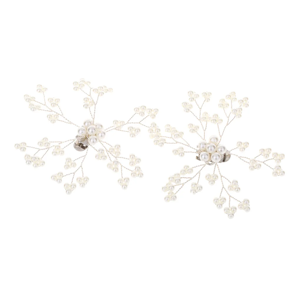 

Alloy DIY White Pearl Shoe Clips Fashion Buckle Decor Accessories for Wedding Bride Women Sparkle Pearl Shoe Clips