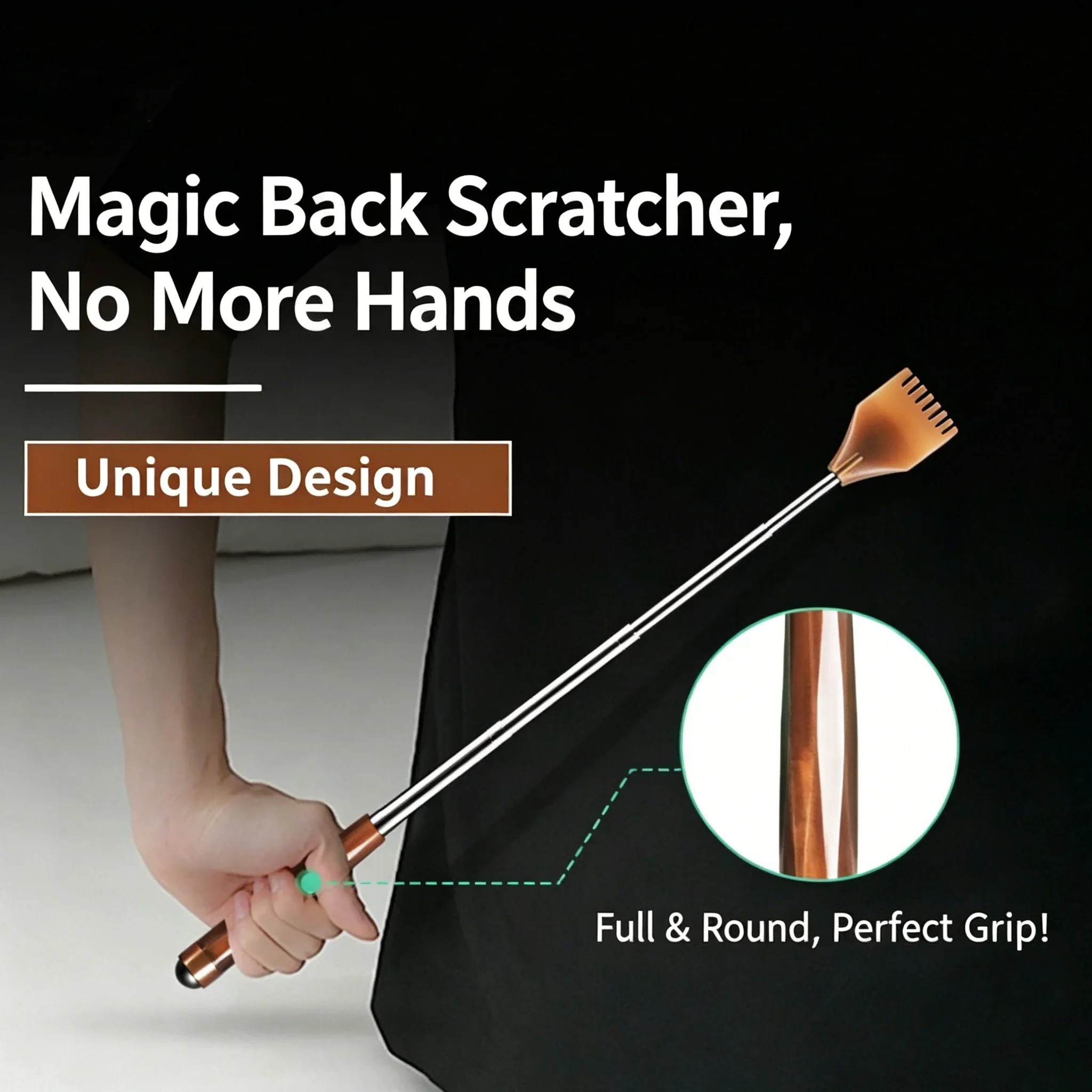10 Pcs Viral Chinese Magic Back Scratcher, Telescopic Ox Horn Back Massager, Soccer Game Day Essential for Football Fans
