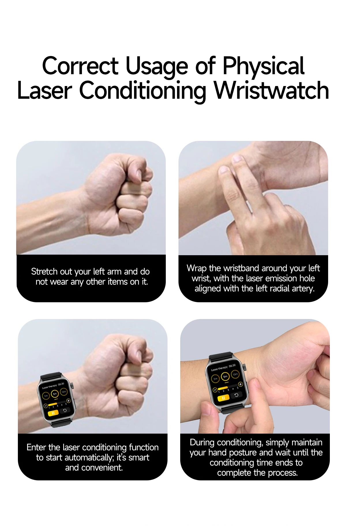Smartwatch Avec Ecg Et Analyse De Santé Par Laser Dual-probe_voghion.com