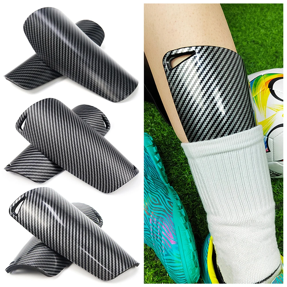 Ultralight Carbon Fiber Football Shin Holder Shin Pads Strapless Breathable Pads Soccer Shin Guards Sportswear Leg Guard