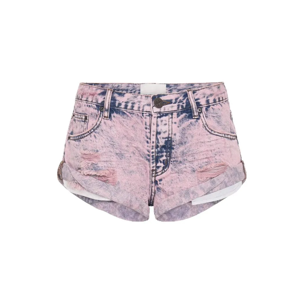 Women Shorts Denim Distressed Cuffs Jeans High Waist Loose Straight Pants Jean Washed Zipper Fly Spliced Pockets Streetwear - Image 5