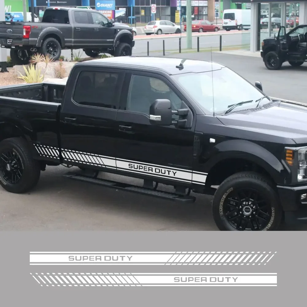 Pickup Door Side Stickers For Ford Super Duty F250 F350 F450 Truck Body Stripes Decor Decal Vinyl Sticker Cover Auto Accessories