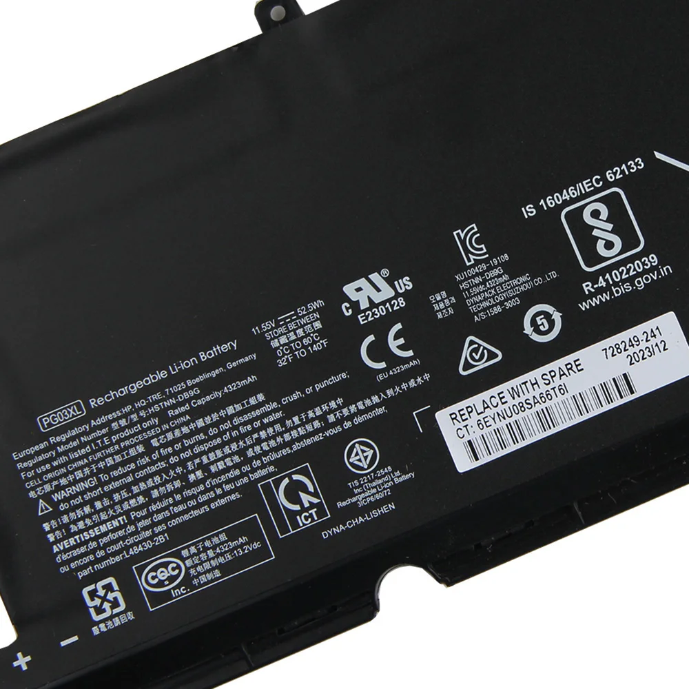 New Replacement Battery PG03XL For HP TPN-C141 TPN-Q241 TPN-Q229 DK0131TX Shadow Elf 5/6 15-DK 4323mAh