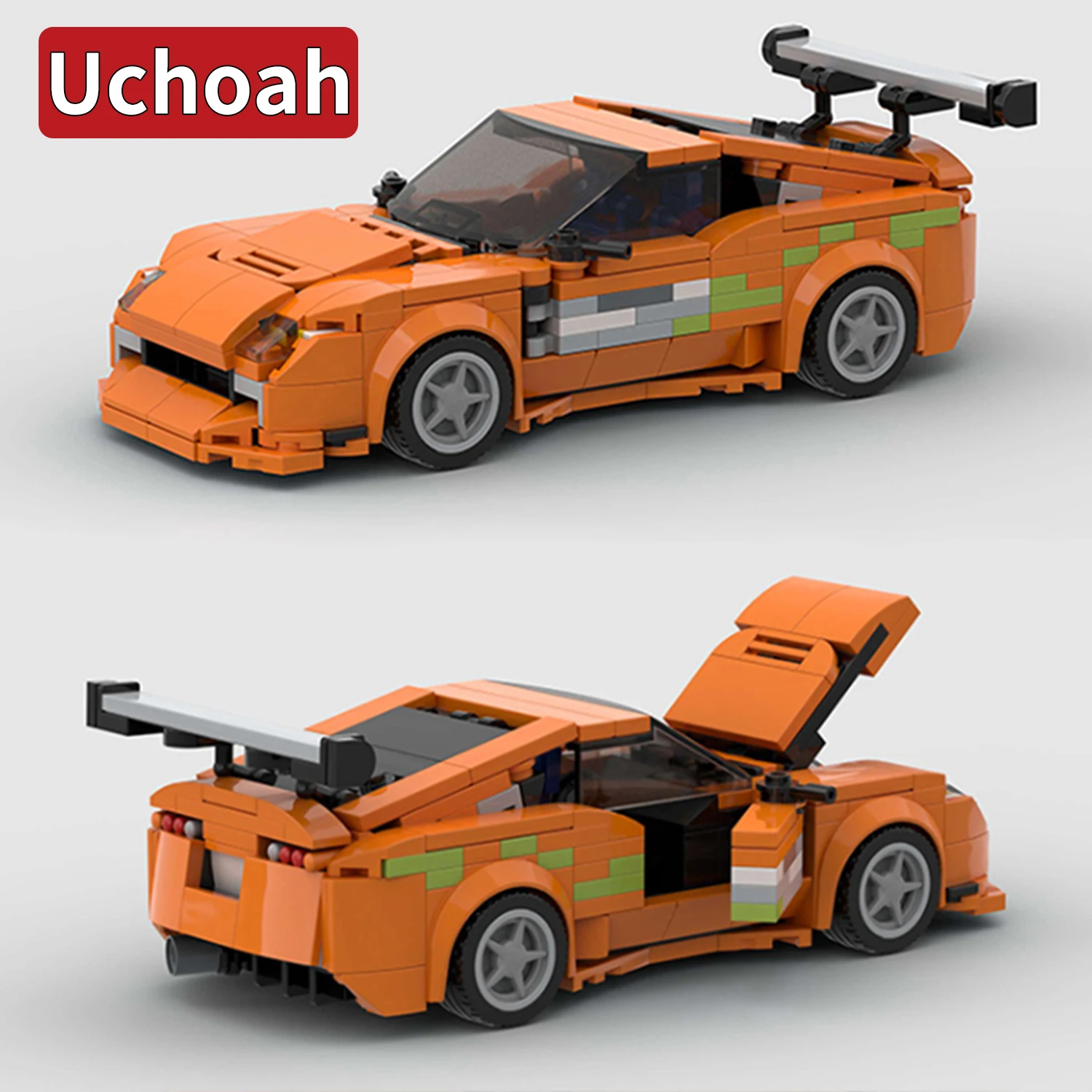 

MOC 2024 Hot 358PCS Speed City Car Champion Racer Classic Supercar Building Blocks Brick Racing Super Technique Creative Garage