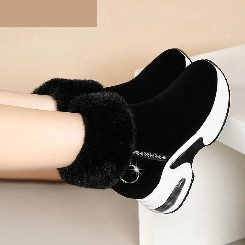 Women\'s Ankle Boots Warm 2022 New Quality Winter Shoes Women\'s Boots High Heels Women\'s Boots Snow Boots Winter Shoes Height