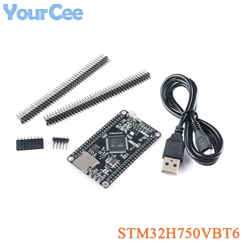 Módulo de placa de desarrollo de Sistema Central, interfaz M7 TFT SPI, 3,3 V con Cable USB, STM32H750VBT6, STM32H743VIT6, STM32, STM32H, STM32H7