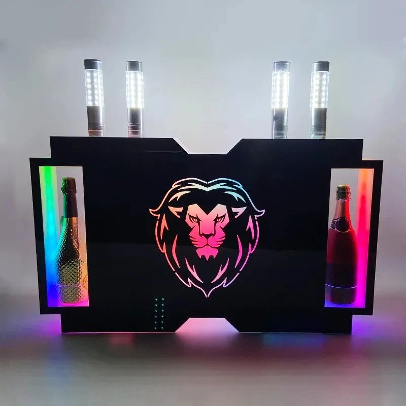 LED Glowing Backlit Vodka Bottle Presenter Neon Sign Glorifier Display Stand VIP Service Rack Holder Cabinet