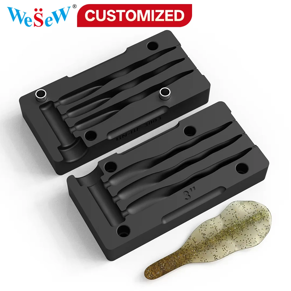 

Custom Fishing Soft Bait Mold Aluminum Alloy & Black ABS Engineering Plastic DIY Soft Baits Reduce Fishing Costs Simulates Insec