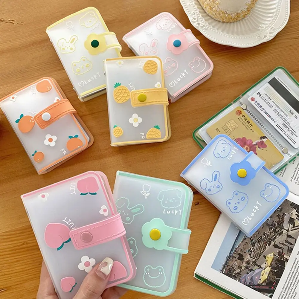 

20 Bit Passport Card Bag Men Bus Card Cover Matte Transparent Cartoon Card Holder Card Bag Credit Card Pocket Credit Card Box