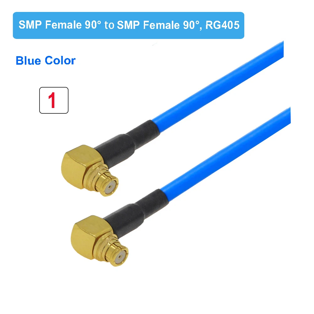 1PCS RG405 Cable SMP Jumper SMP Male to SMP Male Straight / Right Angle 90° SMP Cable High Frequency RG-405 086 Pigtail BEVOTOP