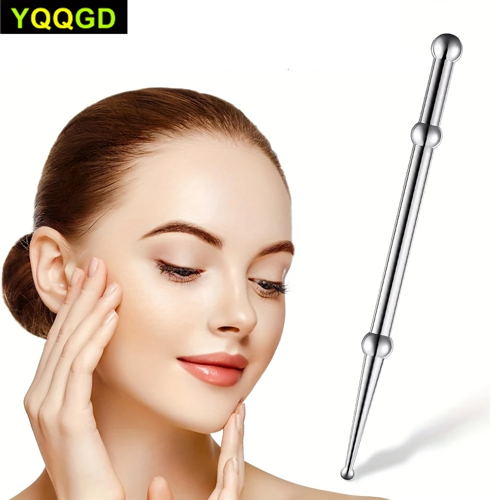 1PCS Facial Reflexology Massage Tool Stainless Steel Manual Acupuncture Pen Acupuncture and Body Point Probe Pen