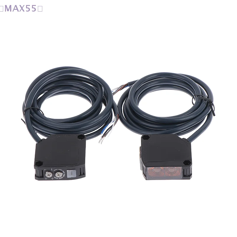 

【MAX-55】Photoelectric Sensor E3JK-RR12 RR11 Retro-reflective Universal Relay Output Square Optical Photoelectric Switch