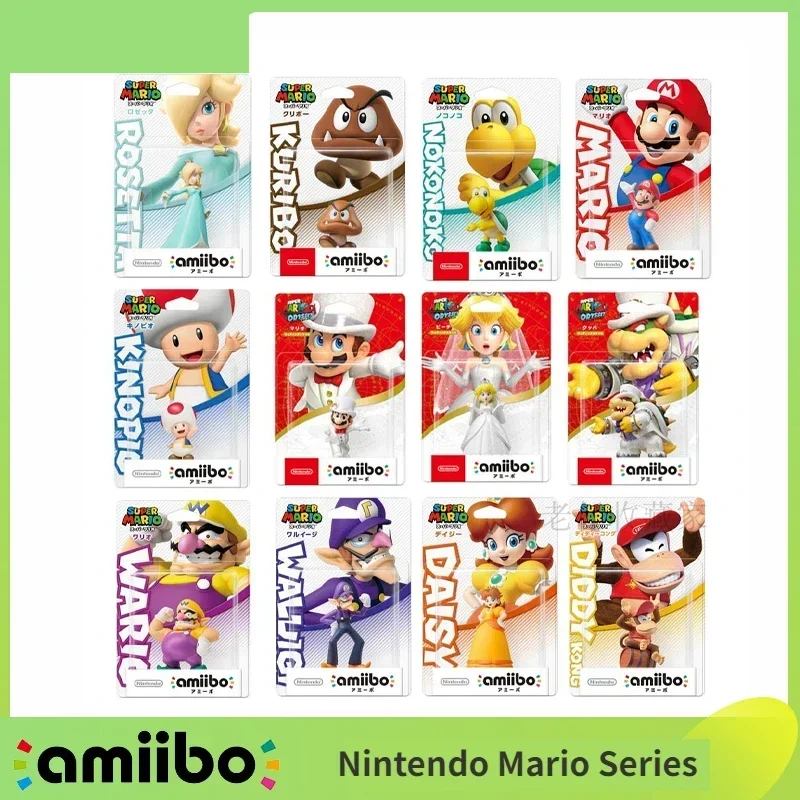 

Оригинальная фигурка Nintendo Amiibo, Марио Bowser Odyssey, Свадебный гонщик для переключателя NS Goomba, Редкие коллекционные игрушки для детей