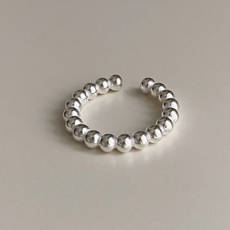 925 Sterling Silver Geometric Fine Adjustable Ring