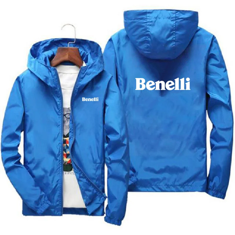 Mens Jacket Daily Spring and Autumn Windbreak Coat BENELLI Regular Fit Active Long Sleeve Jackets Baseball Uniform 7XL