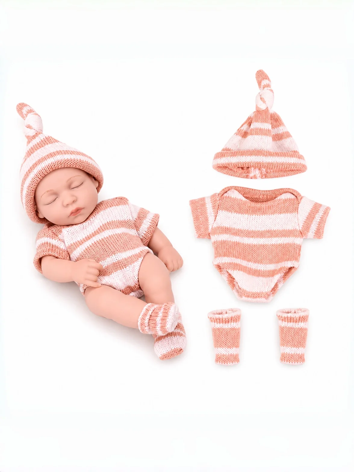 Neue Puppenkleidung für 8 Zoll (20 cm) Reborn-Babypuppen, Niedliche Puppenkleidung, Accessoires, Pullover, DIY-Spielzeug, Babypuppen-Outfit, Geschenke für Mädchen – Detail 1