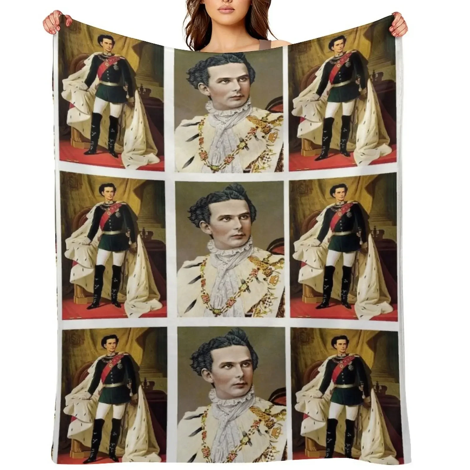 

Bavarian King Ludwig II Throw Blanket Loose Single Flannels Thin Blankets