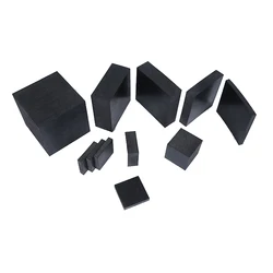 Black Industry Rubber Block Elastic Anti Slip Damping Gasket Shockproof  Pad Size 50X50mm 100x100mm 150X150mm 200x200mm